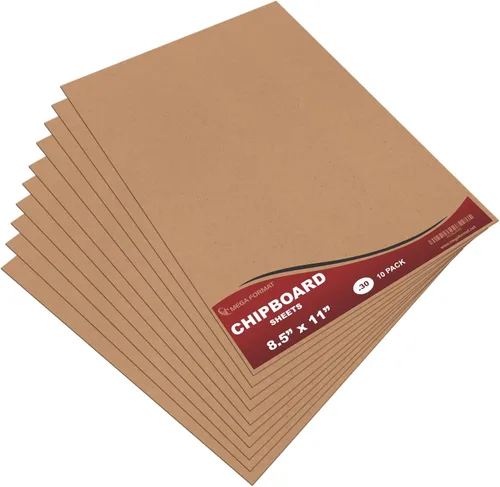 Mega Format Hojas de cartón, aglomerado de grosor 0.030, papel de cartón, insertos para sobres, manualidades, hojas grandes (8.5 x 11 pulgadas,