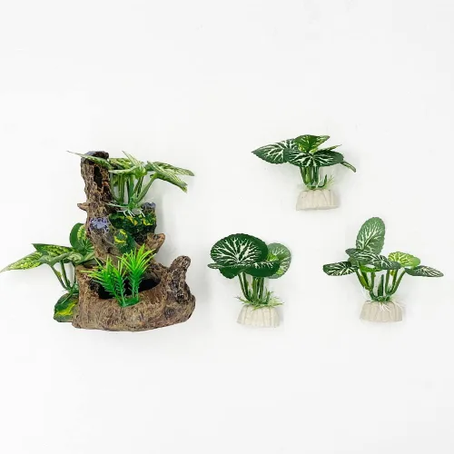 Miniatura 4 de Betta Fish Tank - Decoración de cueva para acuario, accesorios de decoración de acuario, almohadilla de hoja de betta, hamaca