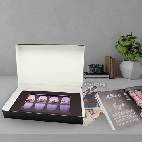 Miniatura 9 de Lineco Archival Caja de almacenamiento para impresión de 13x19 pulgadas, diseño frontal abatible, 13 1/2 x 19 1/2 x 3 pulgadas, color exterior: negro