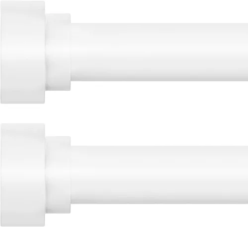 Miniatura 10 de Barras de cortina de bronce para ventanas de 30 a 42 pulgadas (2.5-3.5 pies), barras de cortina resistentes de 1 pulgada de diámetro, barra