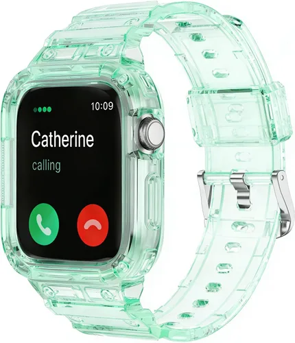 Miniatura 18 de Compatible con Apple Watch Band transparente de 1.929 in 1.811 in 1.772 in 1.732 in 1.654 in 1.614 in 1.575 in 1.496 in para mujeres y hombres