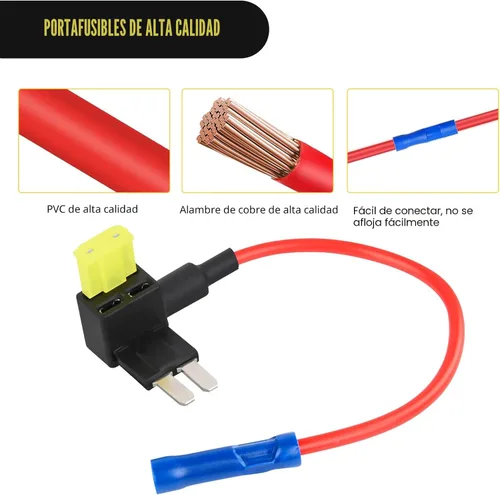 Miniatura 3 de Nilight 10 unidades Micro 2 fusible TAP de 12V para añadir a un circuito, adaptador de hoja ATR con portafusibles de 20A II, adaptador de circuitos