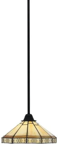 Miniatura 78 de Toltec Lighting Paramount - Mini colgante de 1 luz en acabado negro mate con cristal de arte perla de 7 pulgadas y estilo negro