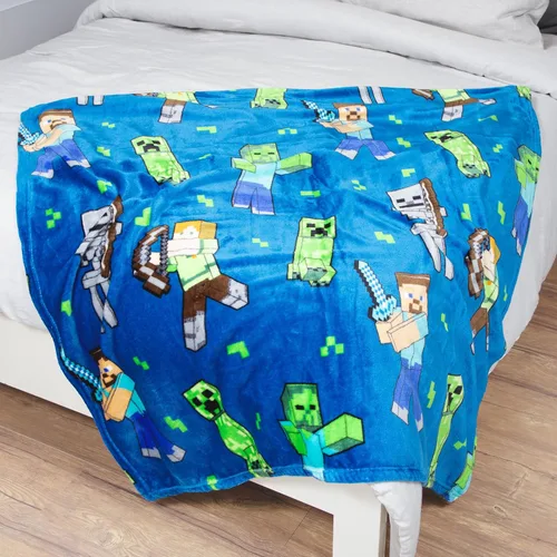 Miniatura 5 de Jay Franco Manta de Minecraft con caja de regalo - Manta de felpa mide 46 x 60 pulgadas - Ropa de cama de forro polar súper suave edición especial