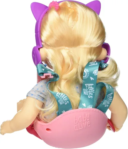 Miniatura 2 de Baby Alive Littles, Carry 'n Go Squad, Little Chloe Blonde Hair Doll, porta muñecas, accesorios, juguete para niños a partir de 3 años