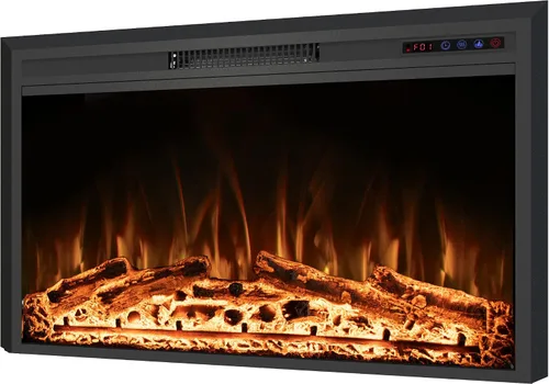 Insertos de chimenea eléctrica de 50 pulgadas de ancho con colores de llama ajustables, calentador de chimenea con pantalla táctil y control remoto,