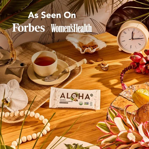 Miniatura 5 de ALOHA Barras de proteínas orgánicas a base de plantas, almendras y chocolate de coco, 12 unidades, barras de 1.98 onzas, veganas, bajas en azúcar