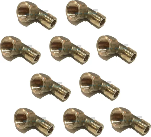 Miniatura 3 de Codo de calle reductor de 90 grados de latón forjado 1/2 pulgada hembra NPT X 3/8 pulgadas macho NPT combustible, aire, agua, aceite, gas, WOG