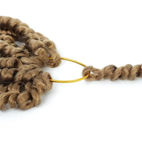 Miniatura 8 de Cabello Passion Twist de 8 pulgadas, 8 paquetes, cabello de ganchillo pretrenzado para mujeres negras, cabello rizado de ganchillo preenlazado, 27#