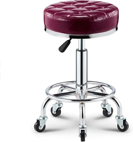 Miniatura 9 de Taburete de bar ajustable giratorio, chasis de acero grande, respaldo moderno para el hogar, taburete redondo de pierna alta, carga de 220.5 lbs