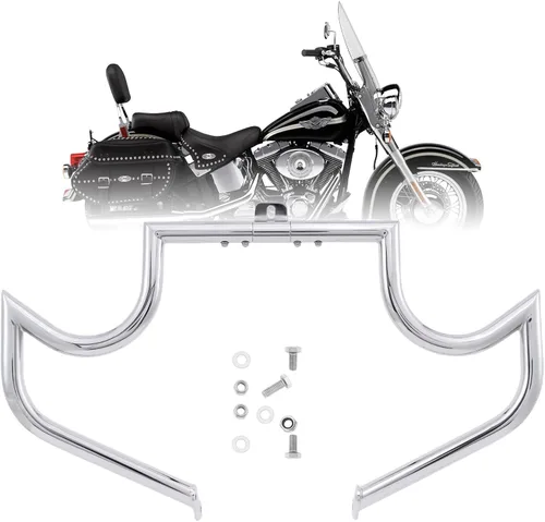 Miniatura 9 de Kinglemc, protector para motor, barra de choque Highway Freeway para Harley Davidson Softail FL Deluxe Fat Boy Slim Heritage Springer Classic Cross