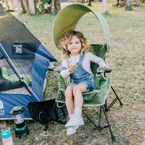 Miniatura 7 de Baby Delight Silla portátil Go with Me Grand Deluxe para niños Interior y exterior Moss Bud Green Verde musgo