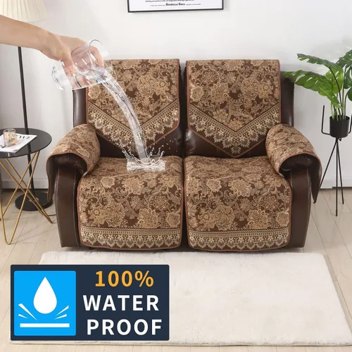 Miniatura 2 de Fundas impermeables para sofá reclinable, fundas antideslizantes para sofá reclinable de 2 asientos, fundas de sofá reclinable de jacquard lavables