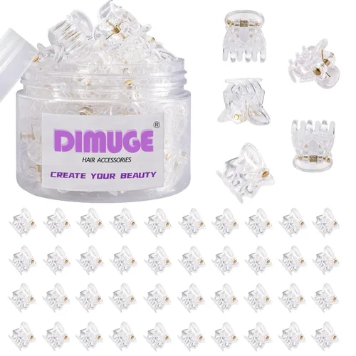 Miniatura 9 de 45 mini pinzas negras para el cabello, ideales para diseñar peinados de niños y adultos, decoración de moños, flequillo de pino, clips de sujeción