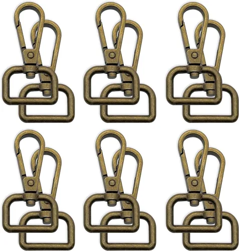 Miniatura 8 de 12 ganchos giratorios de 3/4 pulgadas de diámetro interior para manualidades, anillo en D de metal, cierre giratorio, cierres giratorios, cierres