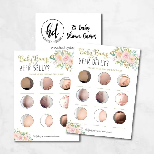 Miniatura 5 de Hadley Designs Juegos de baby shower para 20 invitados – Animales del bosque que conocen a mamá mejores juegos de baby shower para niñas, bromas