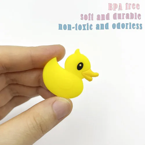 Miniatura 2 de 10 cuentas de pato coloridas en forma de pato, cuentas focales para bolígrafo, fabricación de llaveros, pulseras de joyería, collares, fabricación