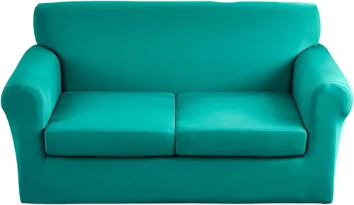 Miniatura 49 de Fundas elásticas para sofá de 1/2/3 cojines, funda estampada con fundas de cojín de asiento separadas, fundas de sofá lavables, protector de muebles