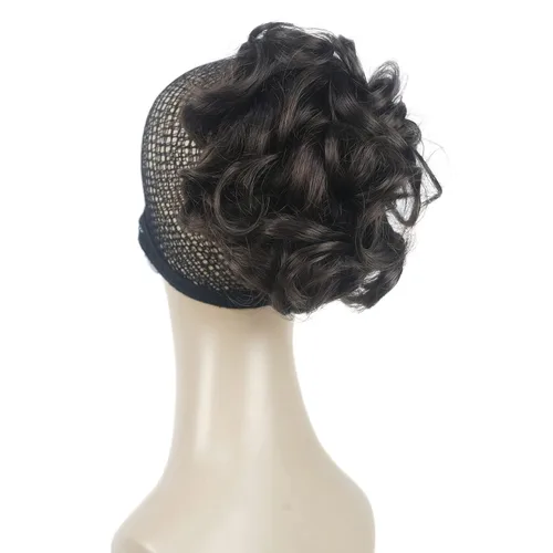 Miniatura 15 de Aimole Extensiones de clip de garra sintética de dama de cola de caballo gris rizado corto (48T)