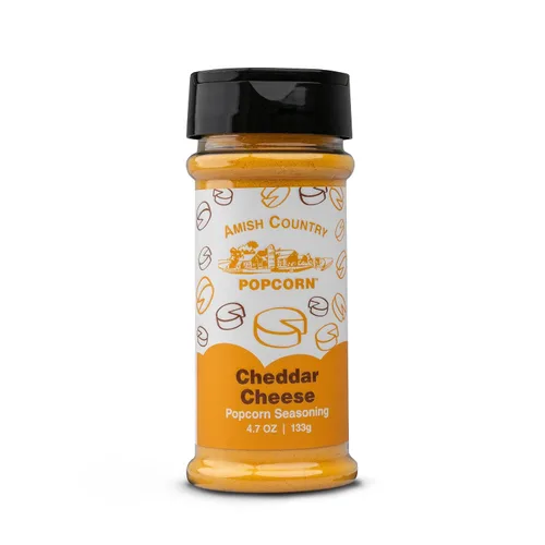 Miniatura 4 de Amish Country Popcorn Paquete variado de condimentos 5 botellas Ballpark Buttersalt, queso cheddar, cheddar blanco, rancho, crema agria