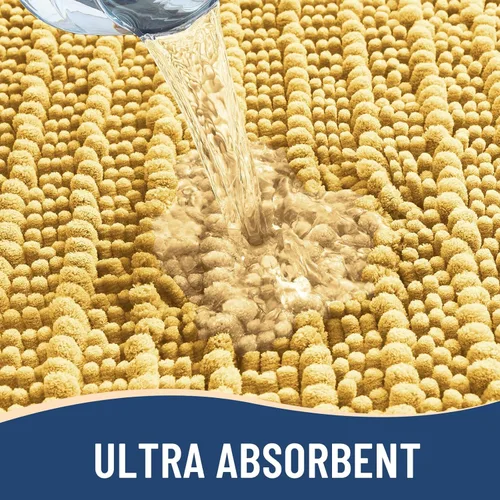 Miniatura 4 de Arotive - Alfombra de baño de lujo de chenilla, extra suave, gruesa, absorbente, esponjosa, antideslizante, se puede lavar y secar a máquina