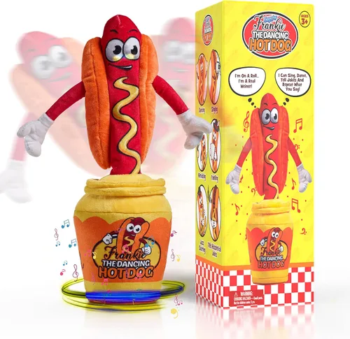 Miniatura 8 de Gagster Gusano de goma bailarín, juguete interactivo para hablar y cantar, ilumina y repite lo que dices, divertido juguete animatrónico para niños