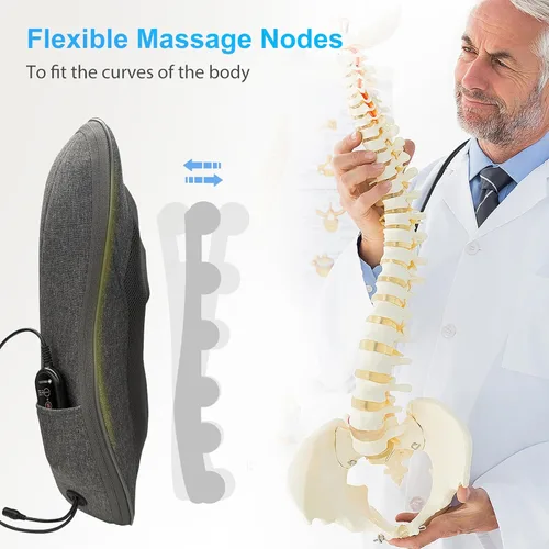 Miniatura 4 de CooCoCo HSA Tienda Elegible Masajeador de Espalda Shiatsu con Calor, Almohadilla de Masaje Portátil para Silla, Alfombrilla de Masaje de Amasamiento