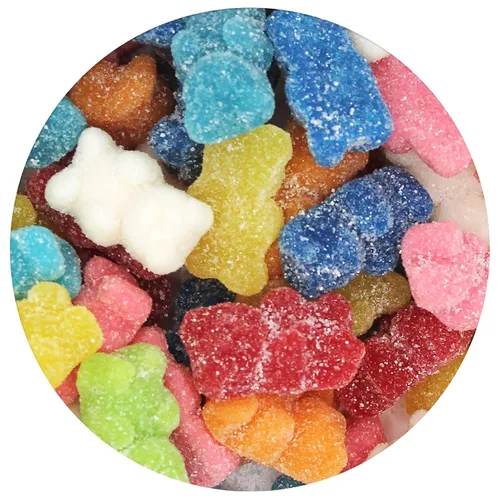 Miniatura 5 de Ositos de gomitas azul oscuro azucarados, bolsa de 2.2 libras, caramelo azul, sabor a frambuesa azul, The Hampton Popcorn & Candy Company