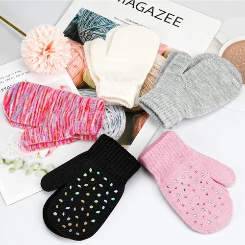 Miniatura 7 de ONESING 5 pares de guantes negros para bebés guantes cálidos para recién nacidos guantes de invierno para bebés y niñas