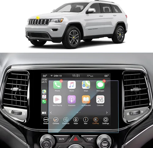 SKTU Protector de pantalla para Jeep Grand Cherokee 2014-2021 Grand Cherokee 8.4 pulgadas navegación 2021 Grand Cherokee Accesorios vidrio templado