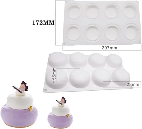 Miniatura 3 de mostsom Molde de silicona para galletas oreo redondas de chocolate, molde de silicona de grado alimenticio antiadherente para galletas, oreos