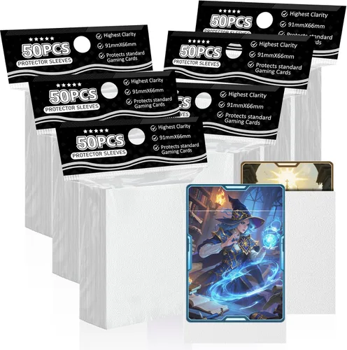 Fundas de tarjeta blanca mate para MTG, 300 piezas con ajuste perfecto, fundas estándar para cartas coleccionables, cartas deportivas, cartas de