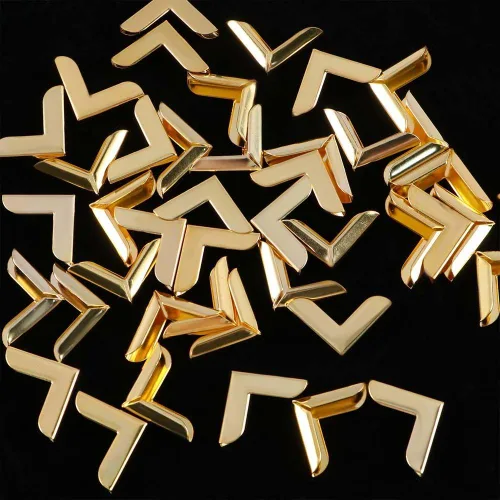 Miniatura 9 de 50 soportes de esquina de metal de 0.78 x 0.78 pulgadas (0.787 x 0.787 in), para álbumes, menús, marco de fotos, cuaderno, se adapta a 0.157 in
