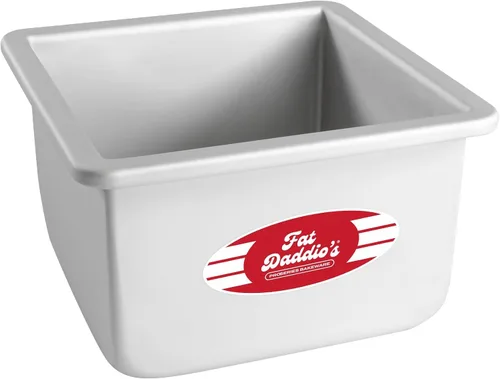 Miniatura 20 de Fat Daddio's PSQ-442 - Molde cuadrado de aluminio anodizado para tartas, 4 x 2 pulgadas