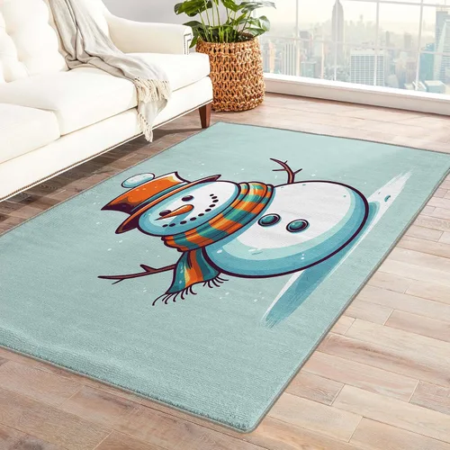 Miniatura 25 de Alfombra de oso de 2 x 3 pies, alfombra de Navidad para entrada, sala de estar, dormitorio, alfombra de animales salvajes, decoración de habitación