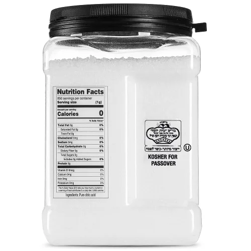 Miniatura 8 de Roots Circle Ácido Cítrico Totalmente Natural 1 Paquete - 1.87 Libras Kosher para Pascua Judía Potenciador del Sabor de Grado Alimenticio