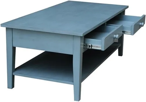 Miniatura 9 de IC INTERNATIONAL CONCEPTS Mesa de centro de madera azul Spencer