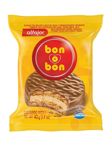 Miniatura 2 de ALFAJOR CON MANTECA DE MANÍ Y CHOCOLATE CON LECHE, 40 G / 2.1 OZ (PACK DE 12)