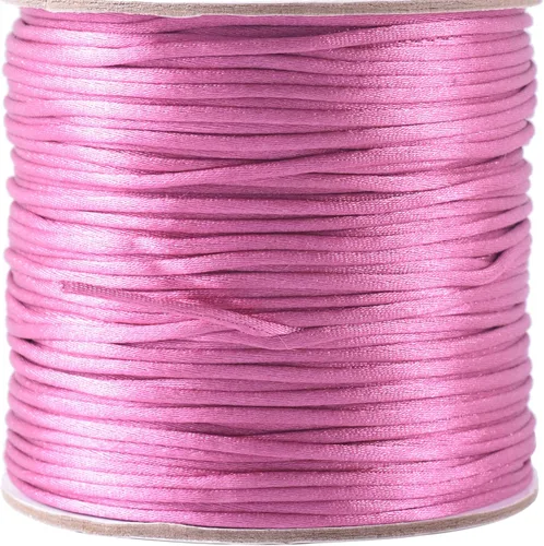 Miniatura 9 de KONMAY 80 Yardas 1.0mm Cordón Rattail de Nylon Satén Seda Trim Hilo para Cuentas para Nudos Chinos, Kumihimo, Trabajo con Cuentas, Macramé, 2-Azul