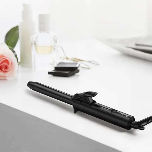 Miniatura 9 de FARERY Mini rizador de pelo de cerámica de 1/2 pulgada con 3 temperaturas ajustables, 100-240 V de doble voltaje, rizador de viaje para cabello