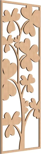 Miniatura 109 de 9 3/8 pulgadas de ancho x 24 3/8 pulgadas de alto x 1/4 pulgadas de alto, Bradford Paneles de pared decorativos de madera de calado, roble rojo rojo