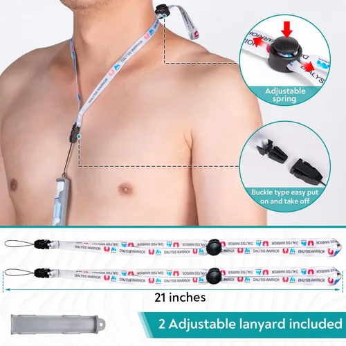 Miniatura 5 de Soporte patentado de transferencia de diálisis peritoneal para Baxter, accesorios para cinturón de soporte de catéter PD Gris
