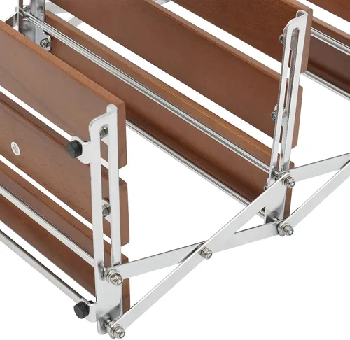 Miniatura 8 de Soporte de parrilla de 3 niveles para exteriores, mesa de picnic de madera portátil, mesa de trabajo exterior ligera, parrilla de patio trasero