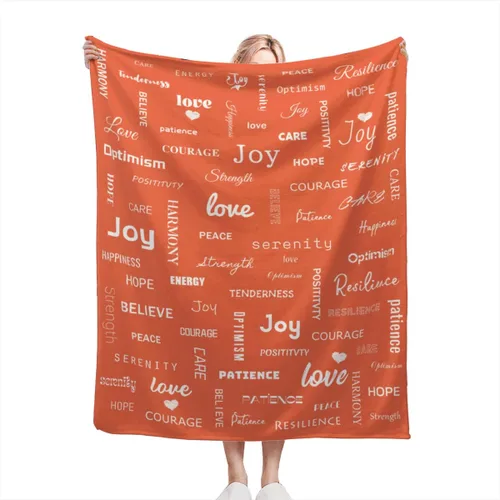 Miniatura 9 de Manta curativa, manta de regalo para mujeres y hombres, cálido regalo inspirador, manta de forro polar suave con energía positiva, comodidad, amor
