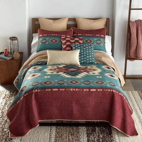Miniatura 8 de Donna Sharp 25 Suroeste (Apache, Queen Set) Incluye edredón y dos fundas de almohada, lavable a máquina