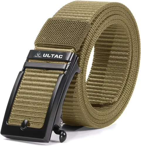 Miniatura 8 de Cinturón de transporte oculto para hombres, cinturón táctico de trinquete, cinturón de trabajo EDC CCW de nailon con hebilla deslizante automática