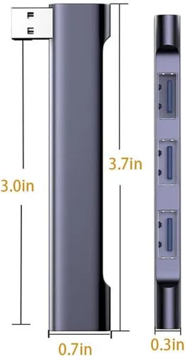 Miniatura 6 de Hub USB para portátil de 4 puertos, concentrador USB 3.0 portátil, adaptador multipuerto USB para MacBook Air/Pro, portátil, PC, teclado, unidad Hub