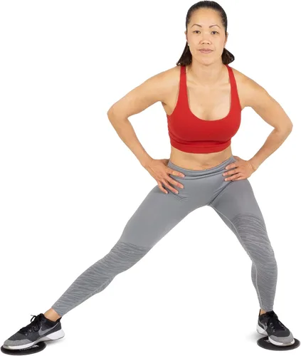 Miniatura 5 de ProsourceFit Discos de ejercicio deslizantes de núcleo, deslizadores de doble cara para uso en cualquier superficie en casa o gimnasio para Negro