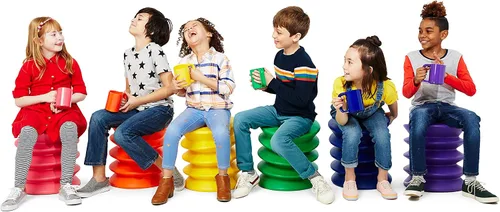 Miniatura 8 de KidsErgo Taburete ergonómico para sentarse activo (azul)