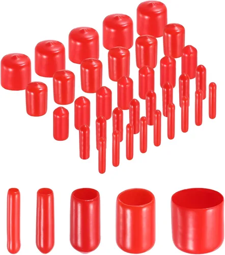 Miniatura 27 de uxcell 100 tapas redondas de goma para extremos de goma, tapas protectoras de rosca de tornillo de 1/2 pulgadas, 5/8 pulgadas, 3/4 pulgadas, 7/8